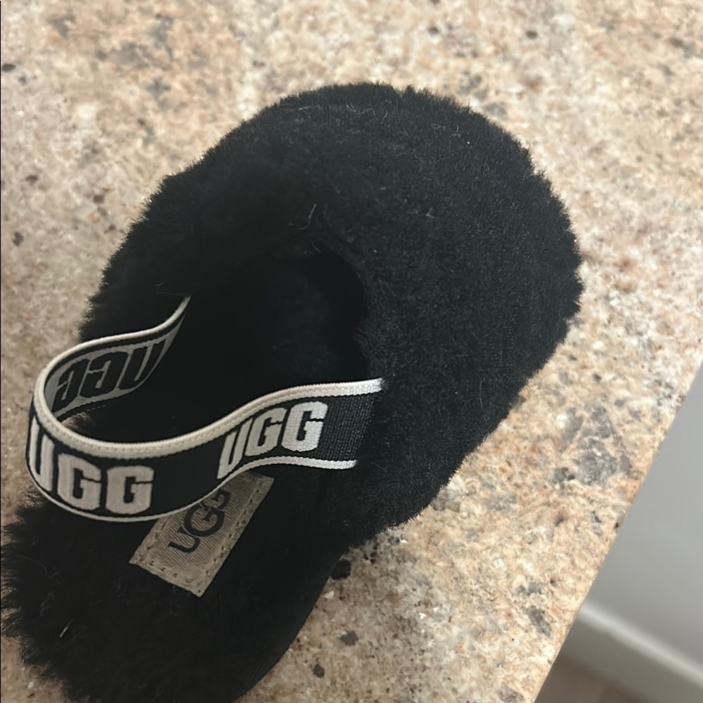 UGG Black Fuzzy Baby Booties